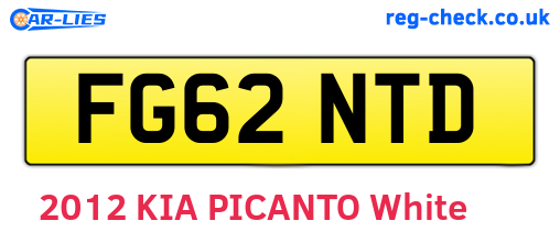FG62NTD are the vehicle registration plates.