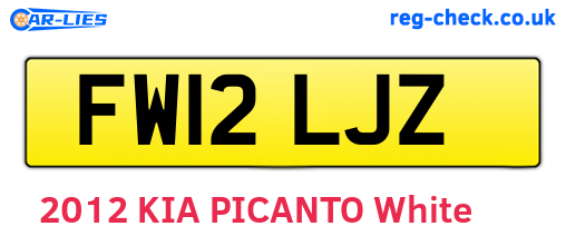 FW12LJZ are the vehicle registration plates.
