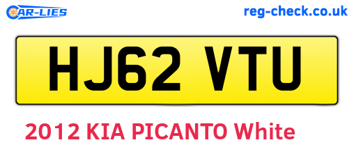 HJ62VTU are the vehicle registration plates.