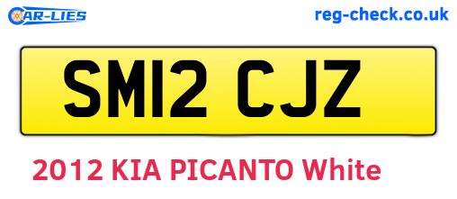 SM12CJZ are the vehicle registration plates.