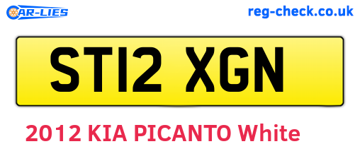 ST12XGN are the vehicle registration plates.
