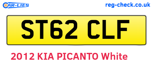 ST62CLF are the vehicle registration plates.