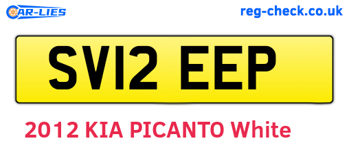 SV12EEP are the vehicle registration plates.
