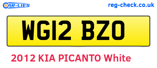 WG12BZO are the vehicle registration plates.