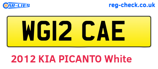 WG12CAE are the vehicle registration plates.