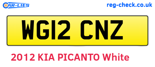 WG12CNZ are the vehicle registration plates.