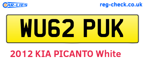 WU62PUK are the vehicle registration plates.