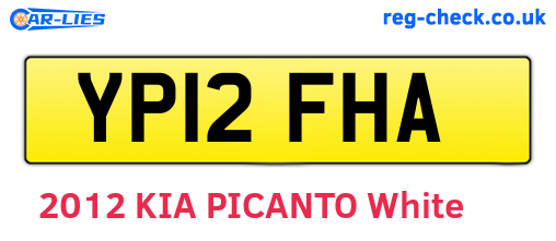 YP12FHA are the vehicle registration plates.