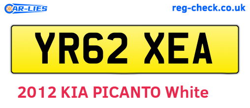 YR62XEA are the vehicle registration plates.