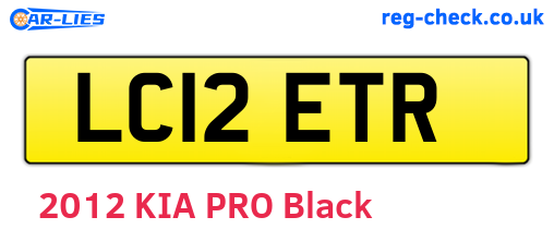LC12ETR are the vehicle registration plates.