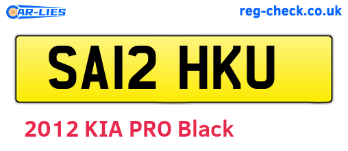 SA12HKU are the vehicle registration plates.