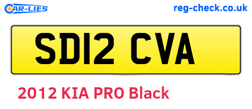 SD12CVA are the vehicle registration plates.