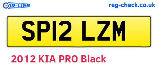 SP12LZM are the vehicle registration plates.