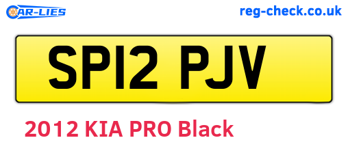 SP12PJV are the vehicle registration plates.