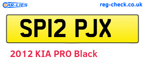 SP12PJX are the vehicle registration plates.