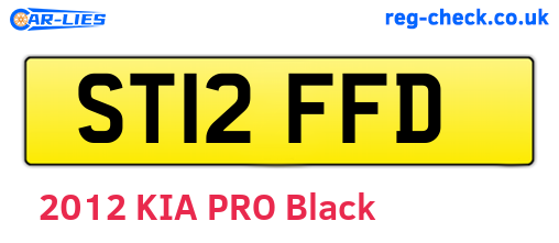 ST12FFD are the vehicle registration plates.