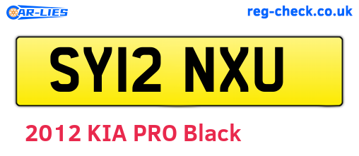 SY12NXU are the vehicle registration plates.