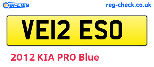 VE12ESO are the vehicle registration plates.