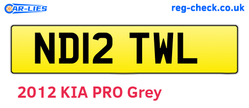 ND12TWL are the vehicle registration plates.