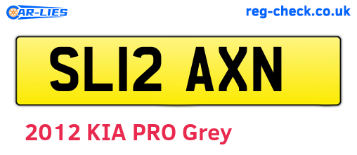 SL12AXN are the vehicle registration plates.
