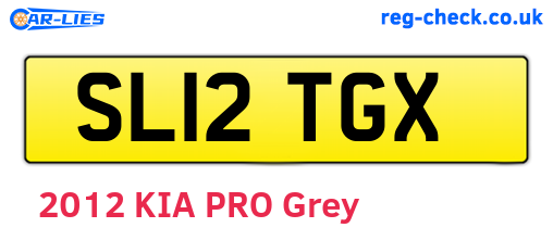 SL12TGX are the vehicle registration plates.