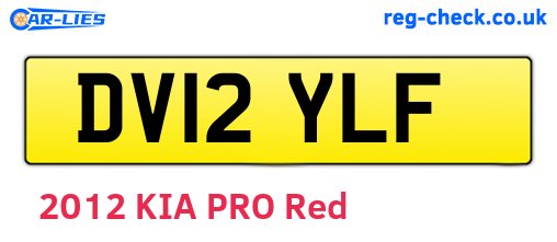 DV12YLF are the vehicle registration plates.