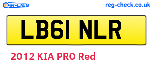 LB61NLR are the vehicle registration plates.