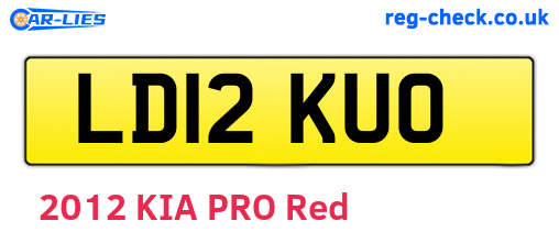 LD12KUO are the vehicle registration plates.