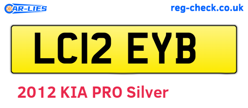 LC12EYB are the vehicle registration plates.