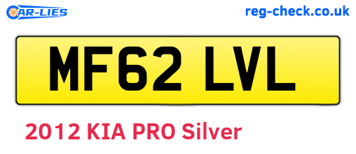 MF62LVL are the vehicle registration plates.