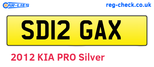 SD12GAX are the vehicle registration plates.