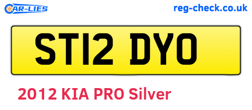 ST12DYO are the vehicle registration plates.