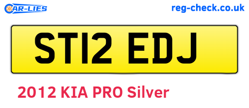 ST12EDJ are the vehicle registration plates.