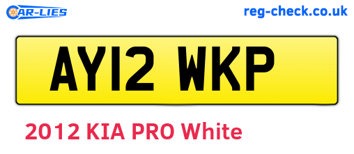 AY12WKP are the vehicle registration plates.