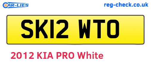 SK12WTO are the vehicle registration plates.