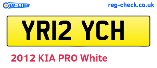 YR12YCH are the vehicle registration plates.