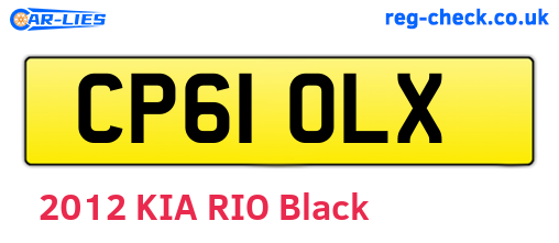 CP61OLX are the vehicle registration plates.