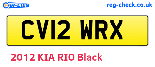 CV12WRX are the vehicle registration plates.