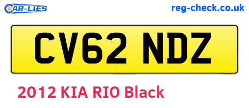 CV62NDZ are the vehicle registration plates.