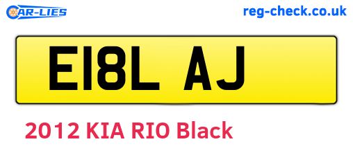 E18LAJ are the vehicle registration plates.