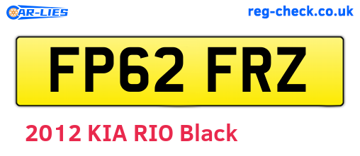 FP62FRZ are the vehicle registration plates.