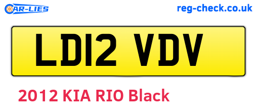 LD12VDV are the vehicle registration plates.