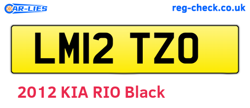 LM12TZO are the vehicle registration plates.