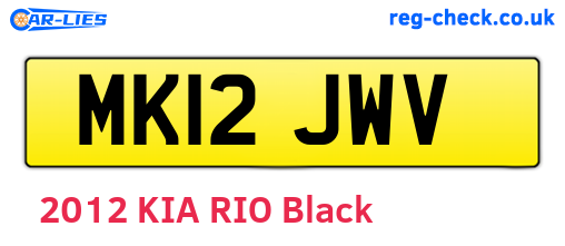 MK12JWV are the vehicle registration plates.