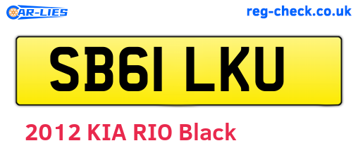 SB61LKU are the vehicle registration plates.