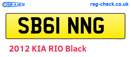 SB61NNG are the vehicle registration plates.