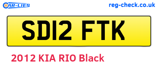 SD12FTK are the vehicle registration plates.