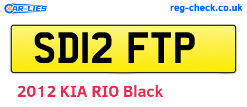 SD12FTP are the vehicle registration plates.