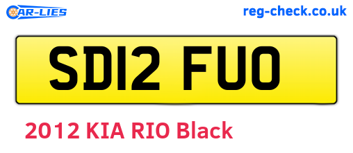 SD12FUO are the vehicle registration plates.