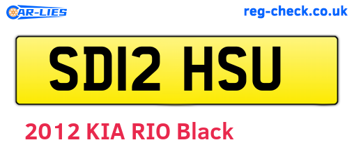 SD12HSU are the vehicle registration plates.